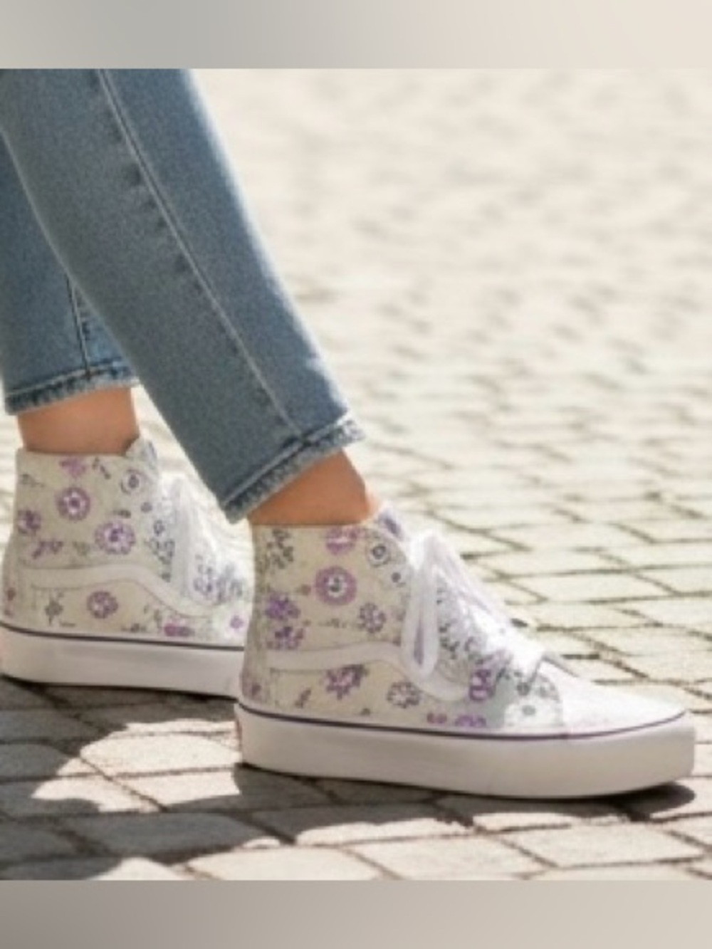 Womens Size 6.5 Vans Sk8-Hi Tapered Stackform Pastel Floral Frosted Mint